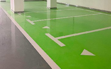 石巖環(huán)氧地坪車庫工程施工案例